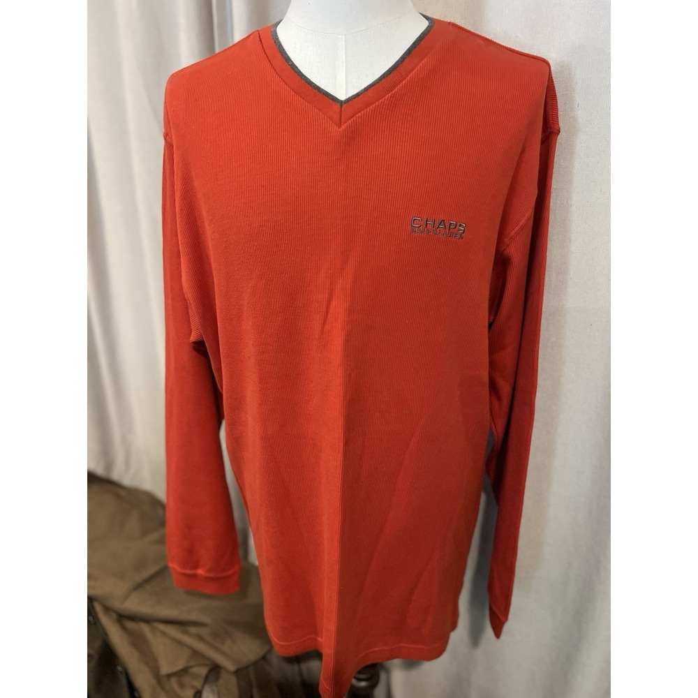 Chaps Ralph Lauren Men's Vintage Shirt Size Xl Reddish/orange Color‎